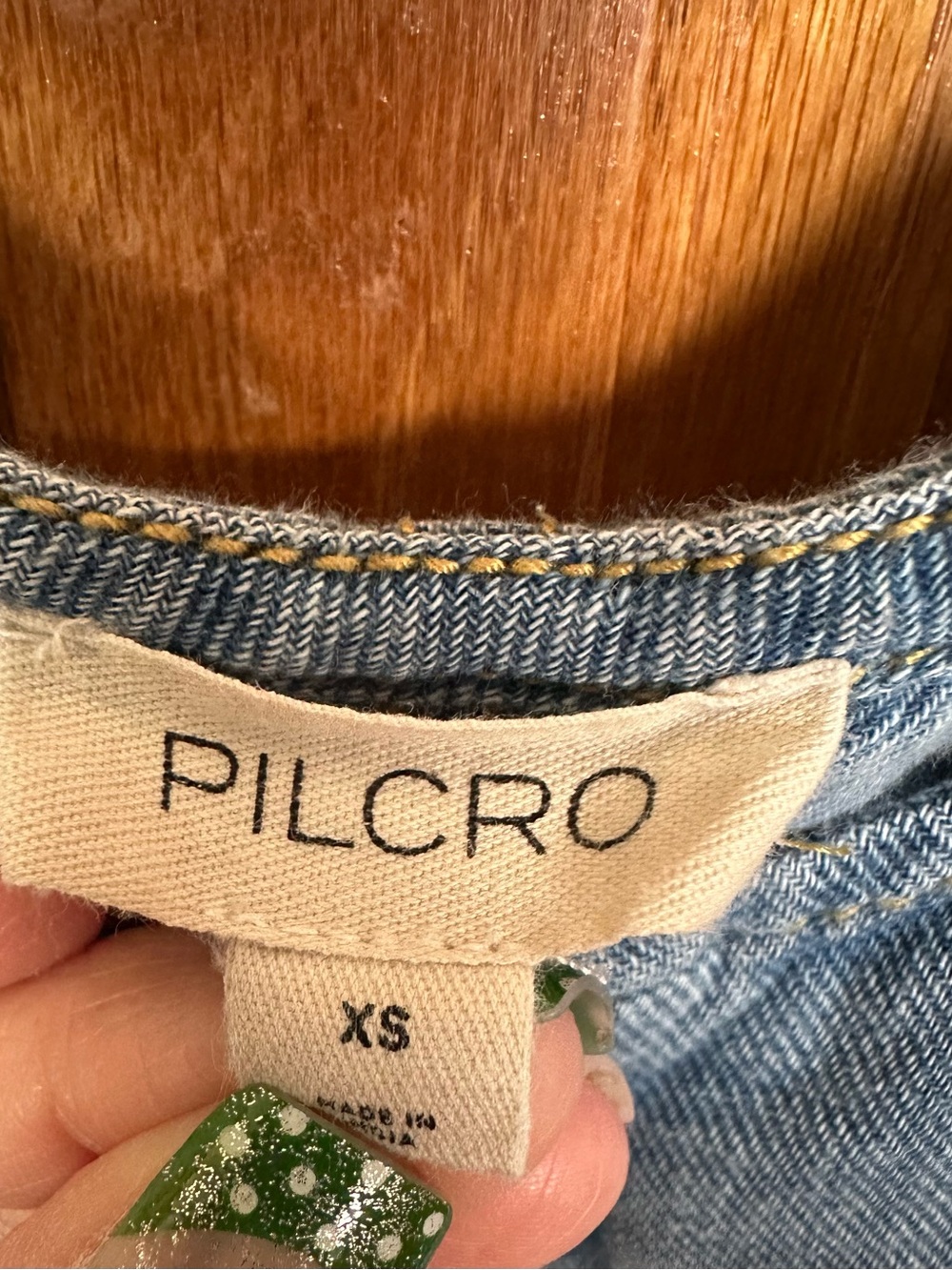 PILCRO ANTHROPOLOGY DENIM JUMPSUIT SIZE XS!! LIKE NEW!! - Picture 6 of 6
